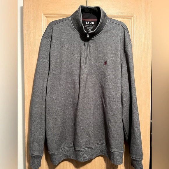Men's IZOD Advantage SportFlex Performance Stretch Fleece Quarter-Zip Pullover - Picture 1 of 9